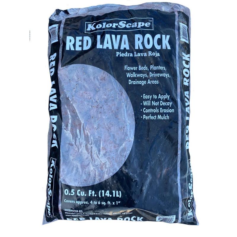 Wentworth Nursery Kolorscape® Red Lava Rock 34in To 1in Sized Rocks 77pl 05cu Ft Bag 1296